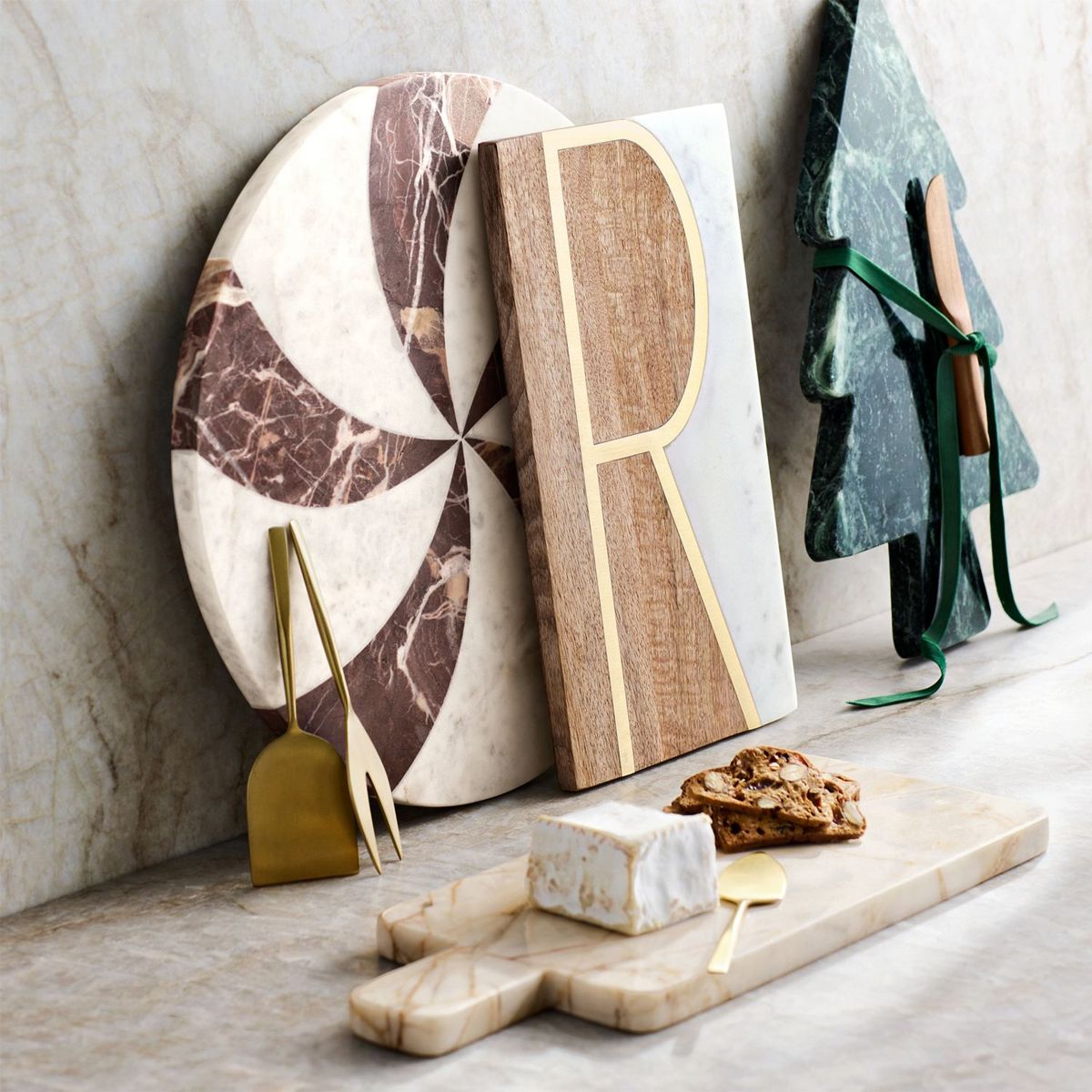 CRATE & BARREL - Fuente De Servir Peppermint Navideña