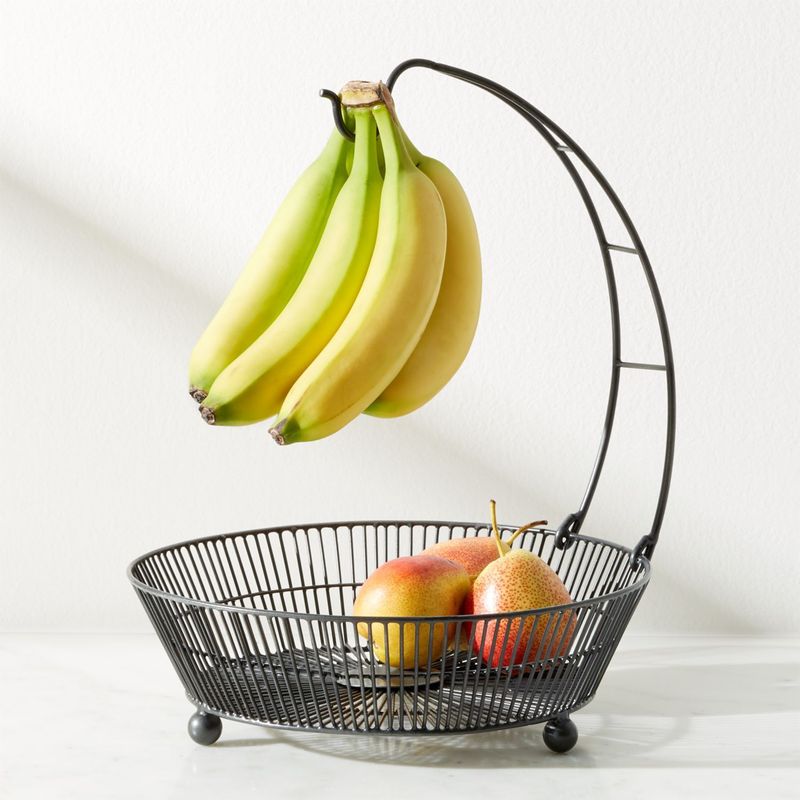 CRATE & BARREL - Canasta para Frutas Barret de Grafito