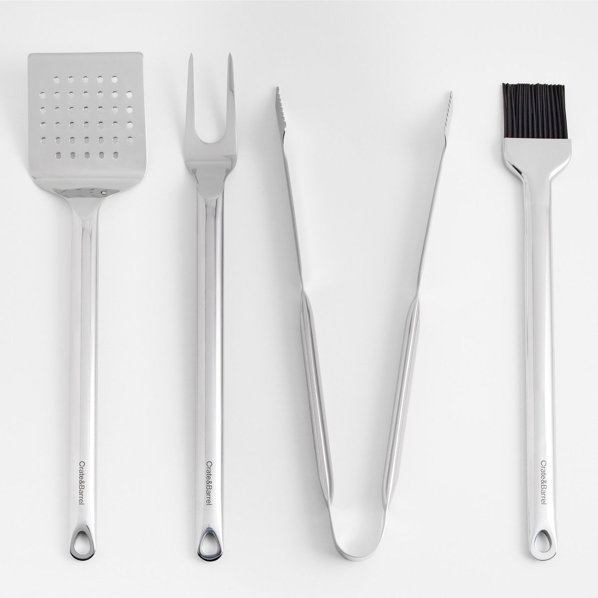 CRATE & BARREL - Set de 5 Utensilios para Parrilla de Acero Inoxidable