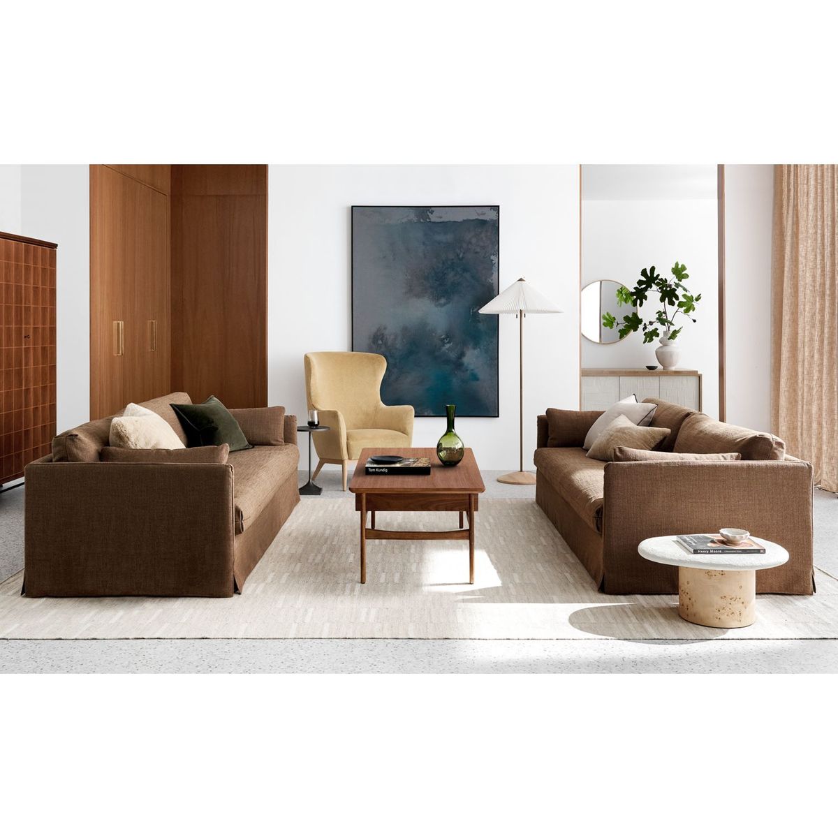 CRATE & BARREL - Sofá Rivera 4 Cuerpos