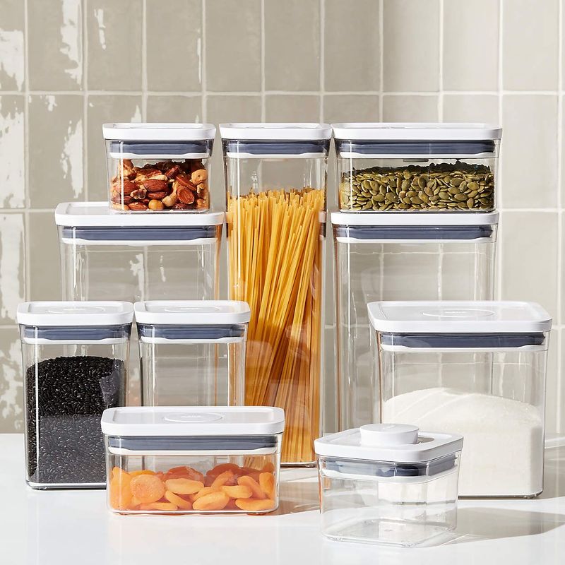 CRATE & BARREL - Set de 10 Piezas de Envases Pop OXO