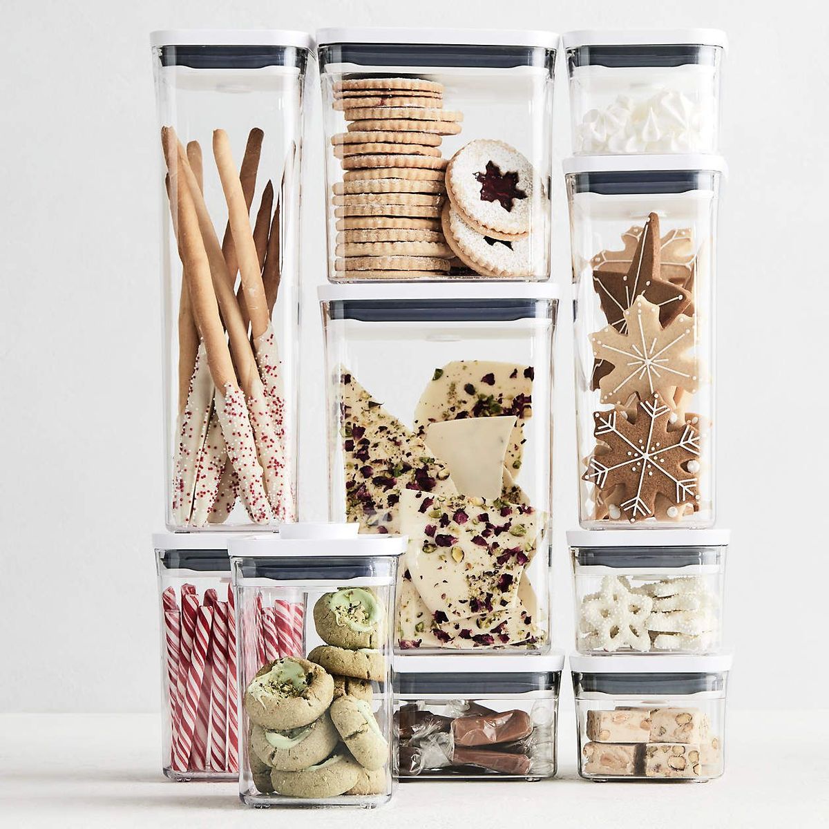CRATE & BARREL - Set de 10 Piezas de Envases Pop OXO
