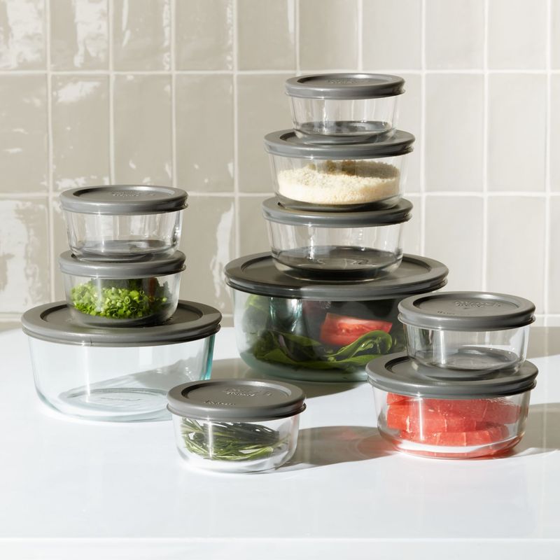 CRATE & BARREL - Juego De Contenedores De 20Pzs Pyrex