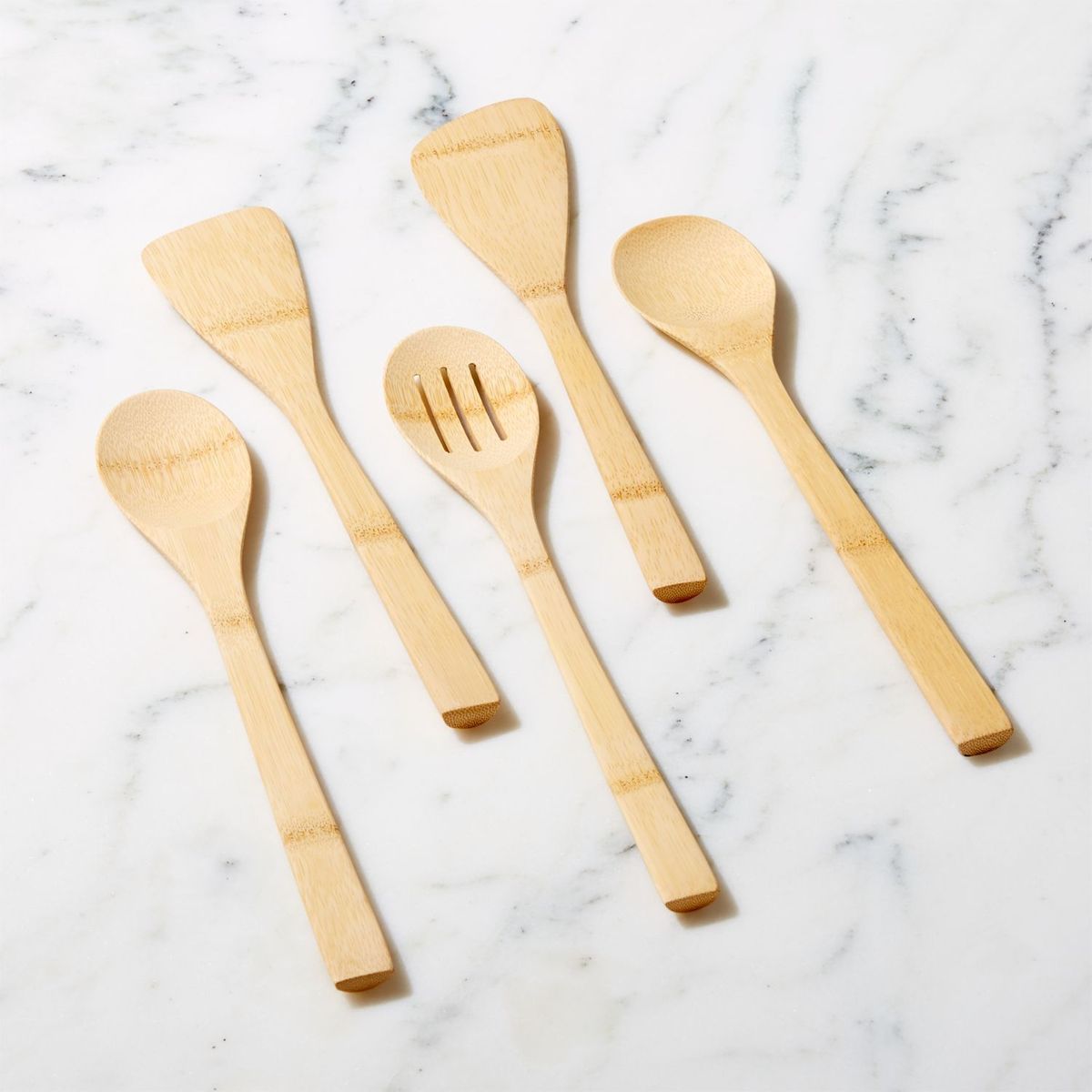 CRATE & BARREL - Set de 5 Utensilios de Bambú para Cocina