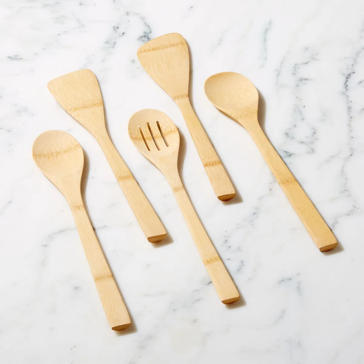 CRATE & BARREL - Set de 5 Utensilios de Bambú para Cocina