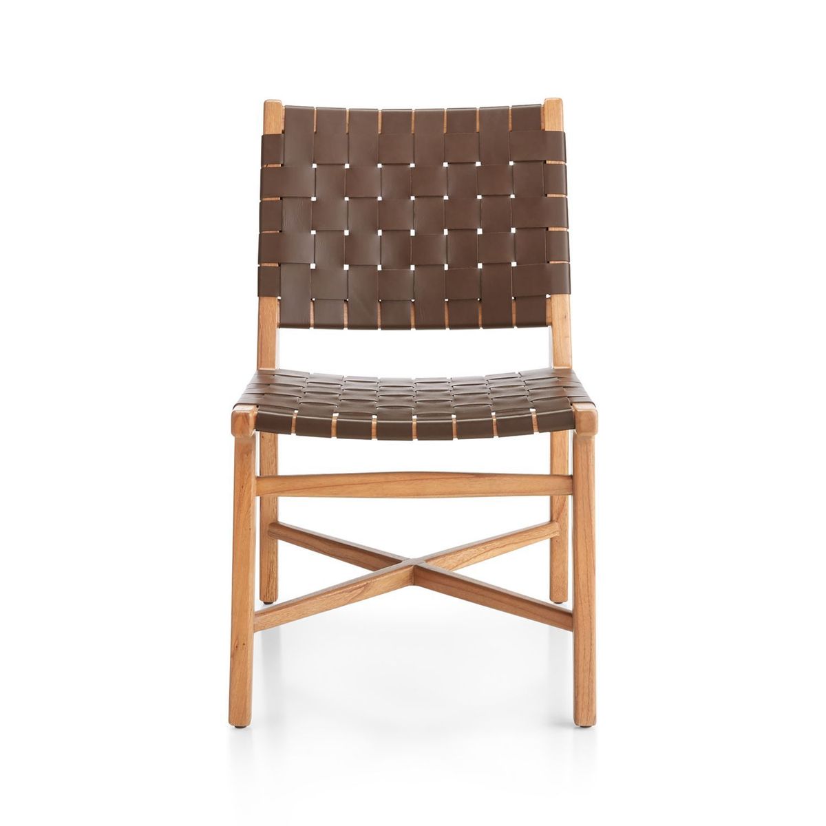 CRATE & BARREL - Silla de Comedor Taj de Cuero