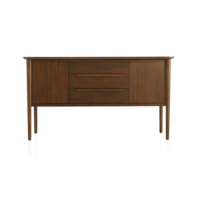CRATE & BARREL - Aparador MidCentury Tate Nogal