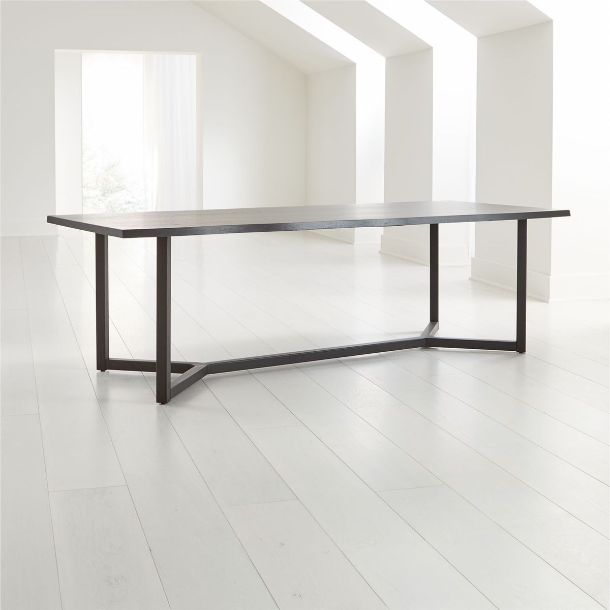 CRATE & BARREL - Mesa de Comedor Verge de Madera de Caucho (6 a 8 Puestos)