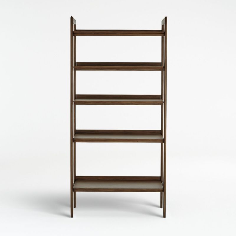 CRATE & BARREL - Librero Ancho de Nogal Tate