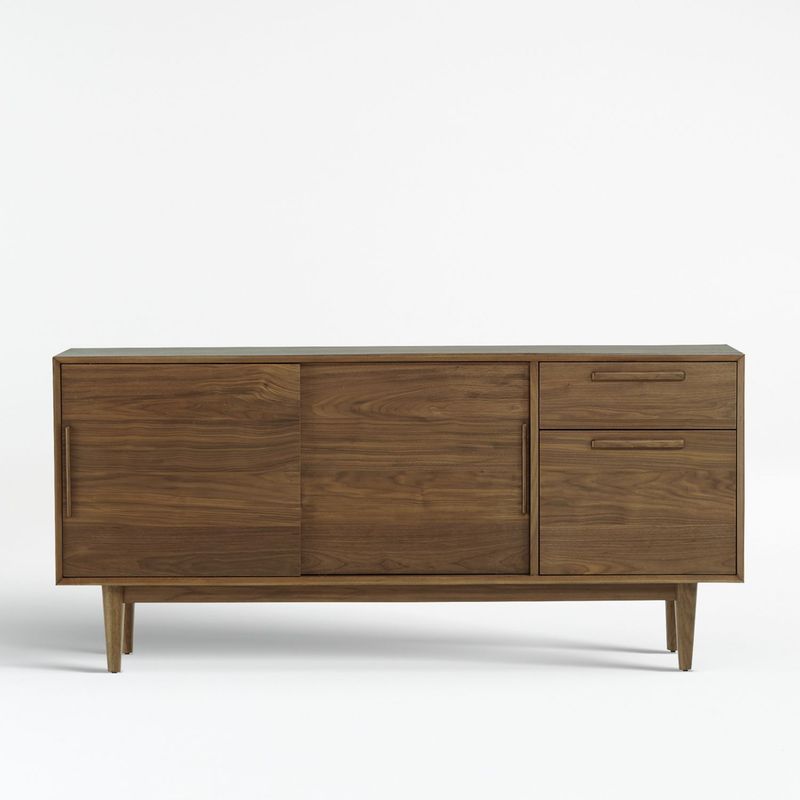 CRATE & BARREL - Aparador/Consola Multimedia de Nogal Tate