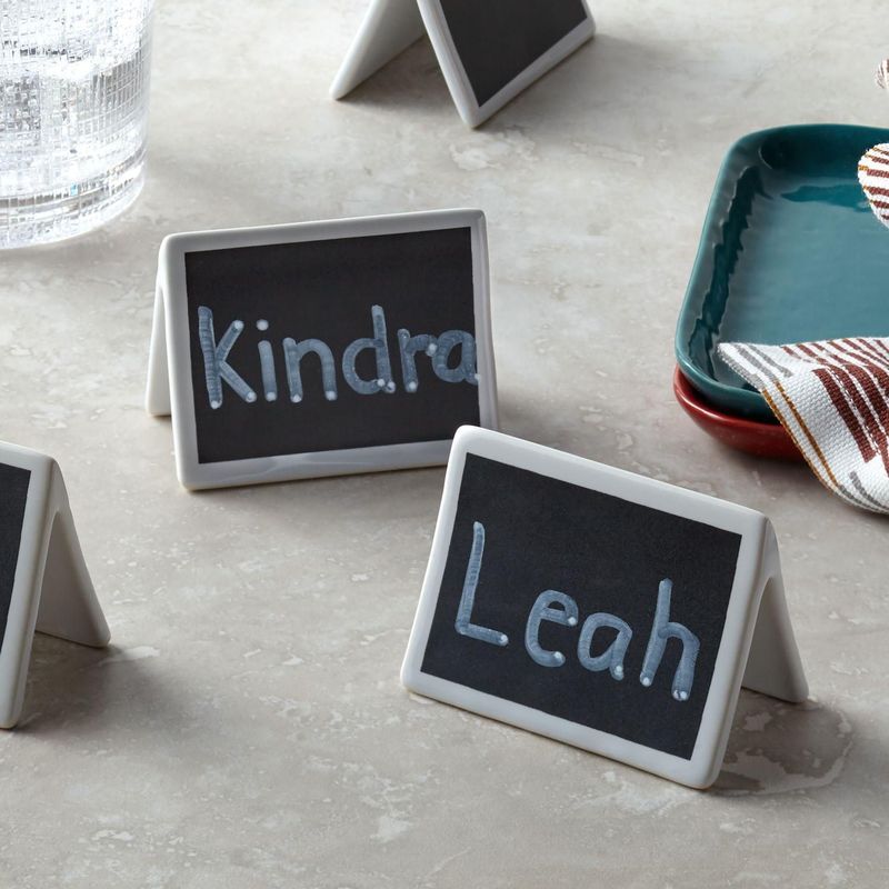 CRATE & BARREL - Mini soportes de pizarra Juego de 6