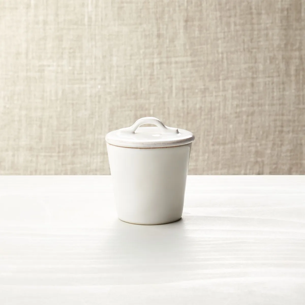 CRATE & BARREL - Azucarero con Tapa Marin Blanco