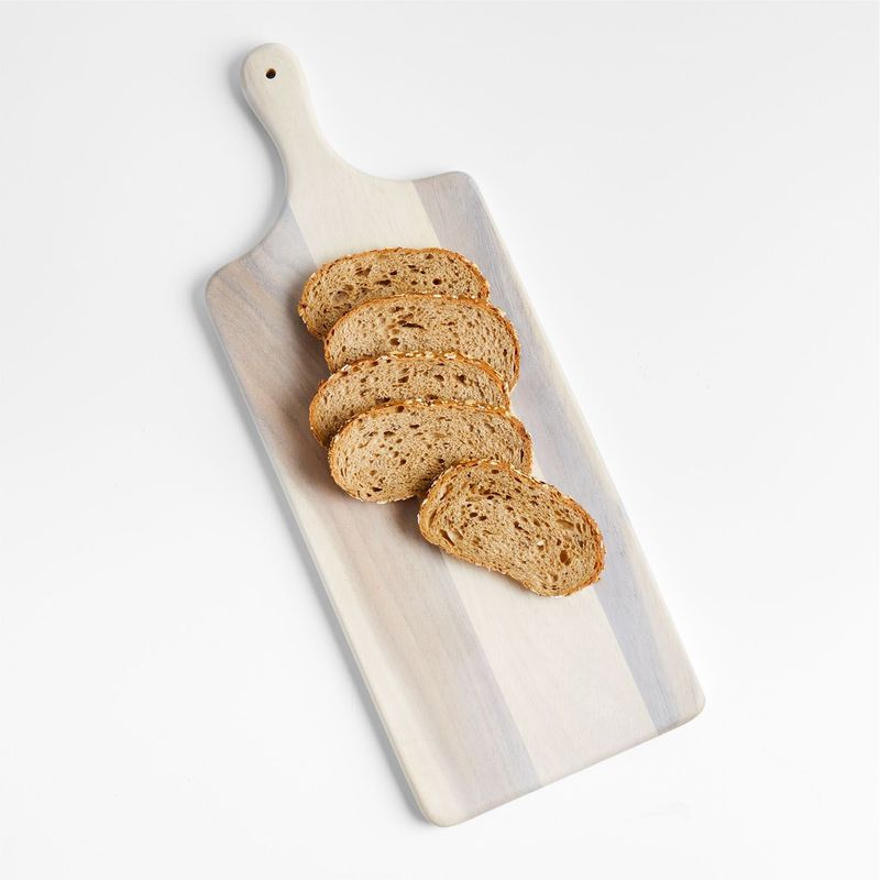 CRATE & BARREL - Tabla de Servir Tondo Paddle Blanca