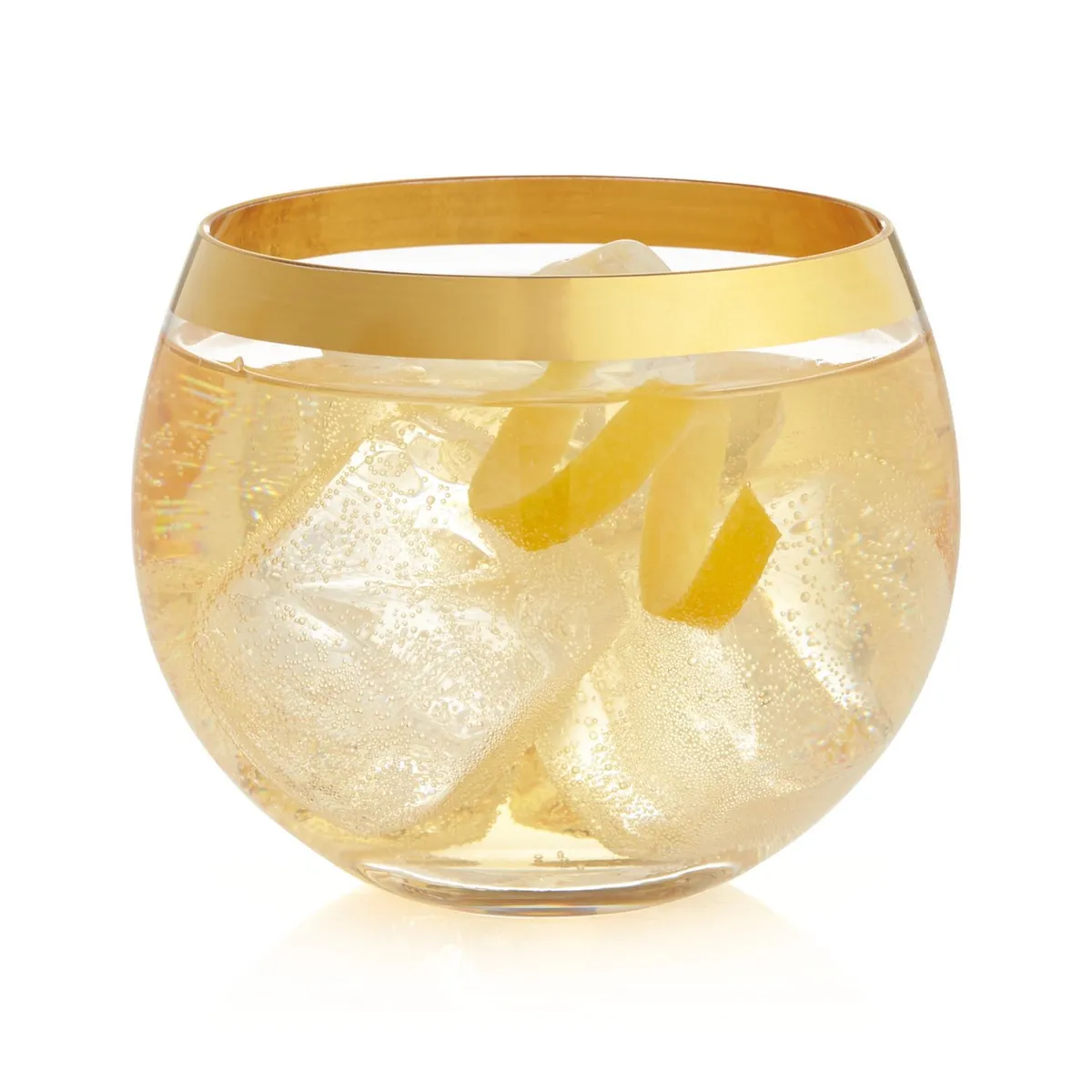 CRATE & BARREL - Vaso Coupe Pryce Dorado