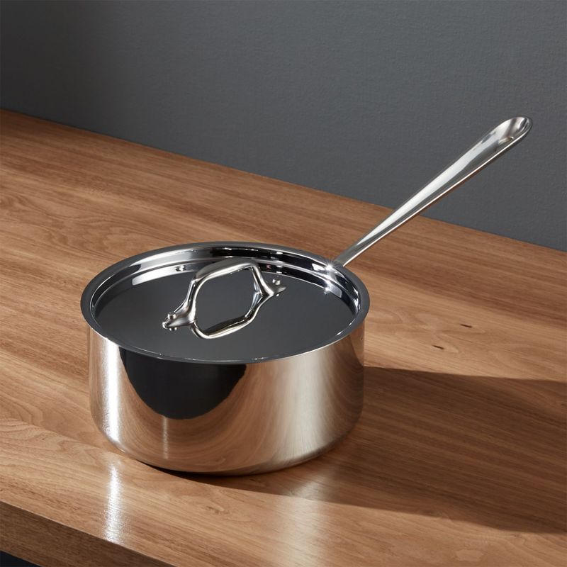 CRATE & BARREL - Cacerola de Acero Inoxidable 3qt ALL-CLAD