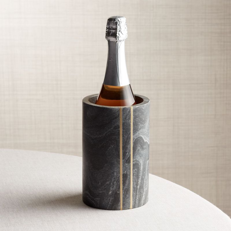 CRATE & BARREL - Enfriador de Vinos de Mármol Negro Hayes