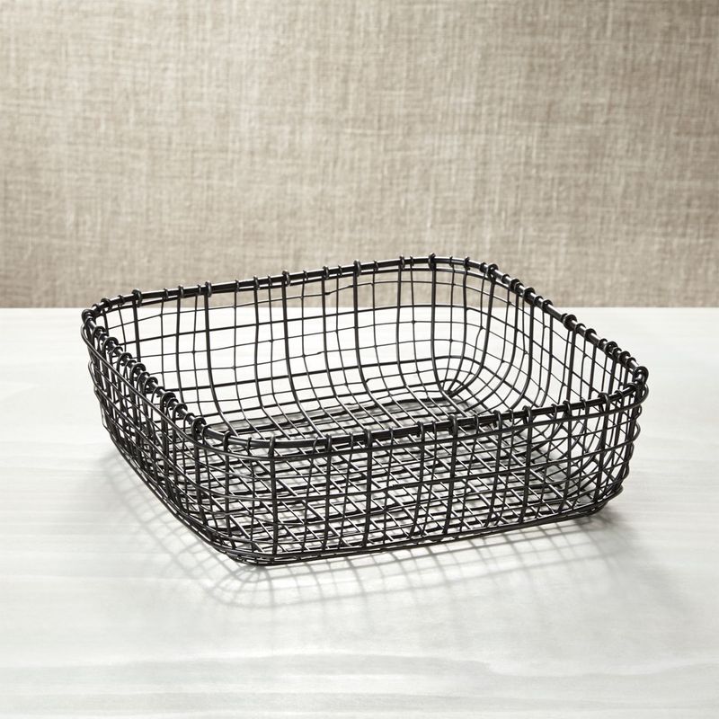CRATE & BARREL - Canasta Cuadrada Bendt