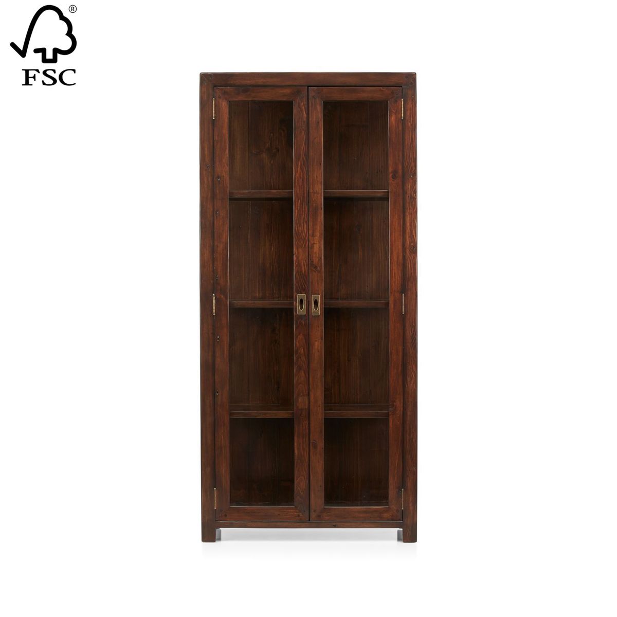 CRATE & BARREL - Librero Morris Marrón de Madera de Pino