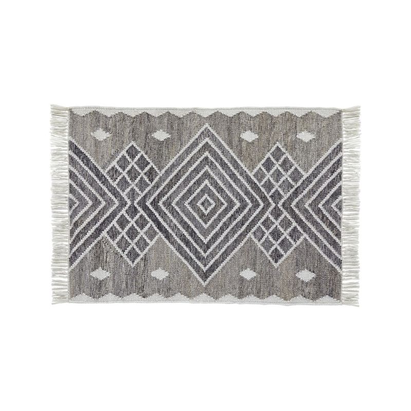 CRATE & BARREL - Alfombra de Interiores/Exteriores Ceri Gris 61x91cm