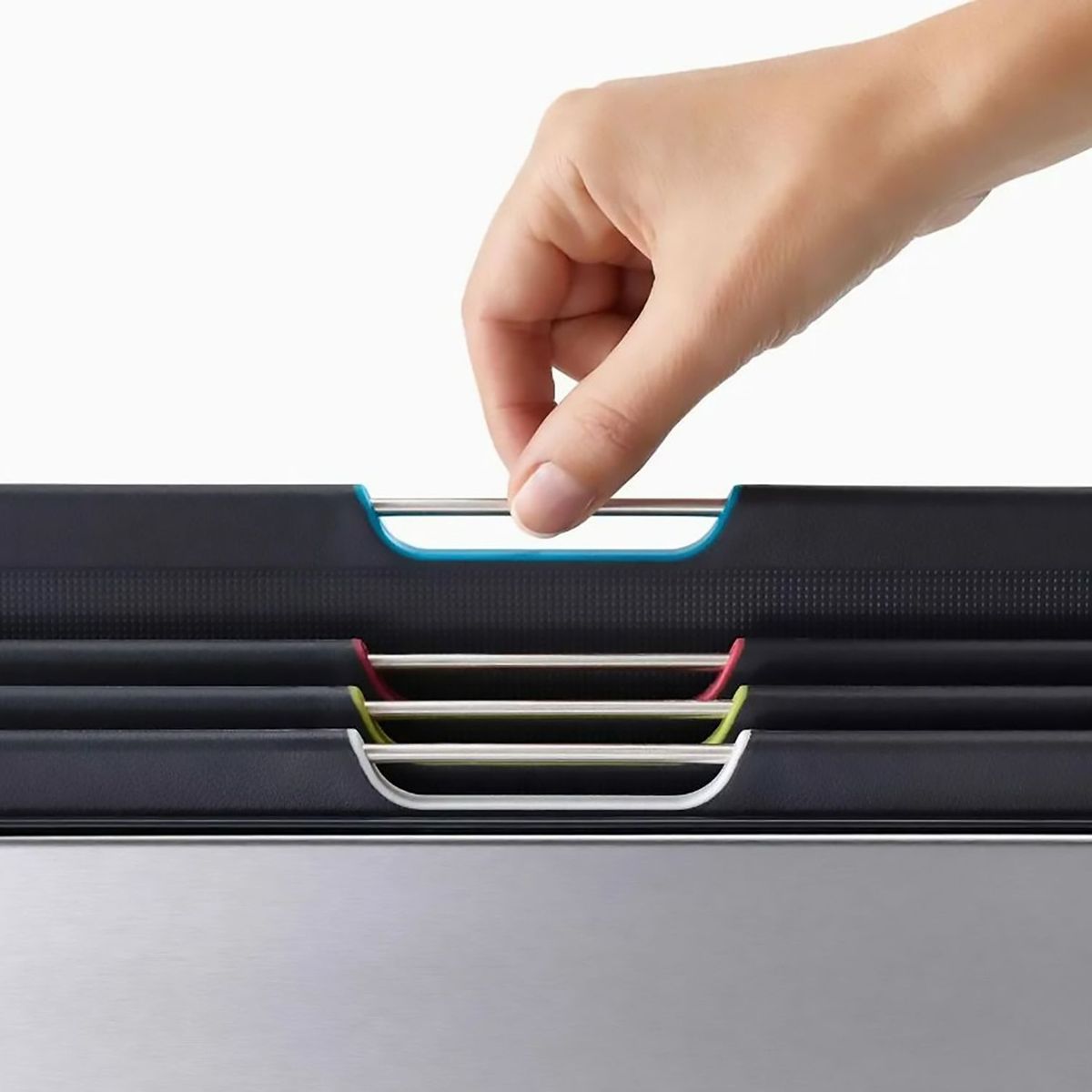 CRATE & BARREL - Set de 4 Tablas de Picar Folio Acero JOSEPH JOSEPH