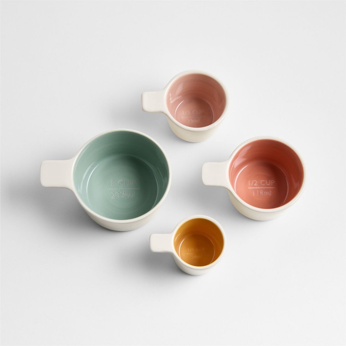 CRATE & BARREL - Set De 4 Tazas Medidoras Bloom