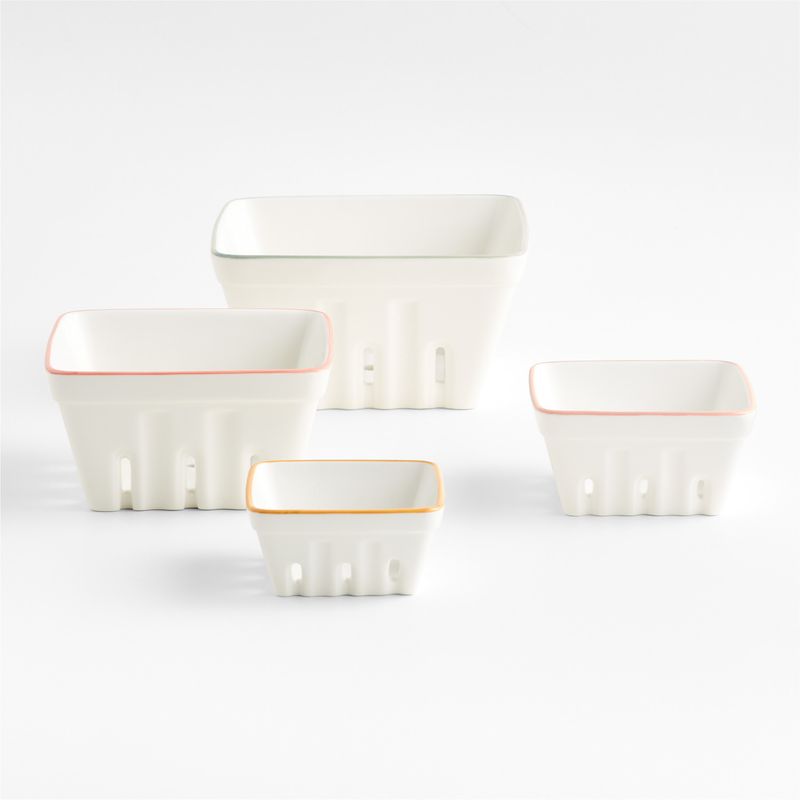 CRATE & BARREL - Set De 4 Coladores Bloom