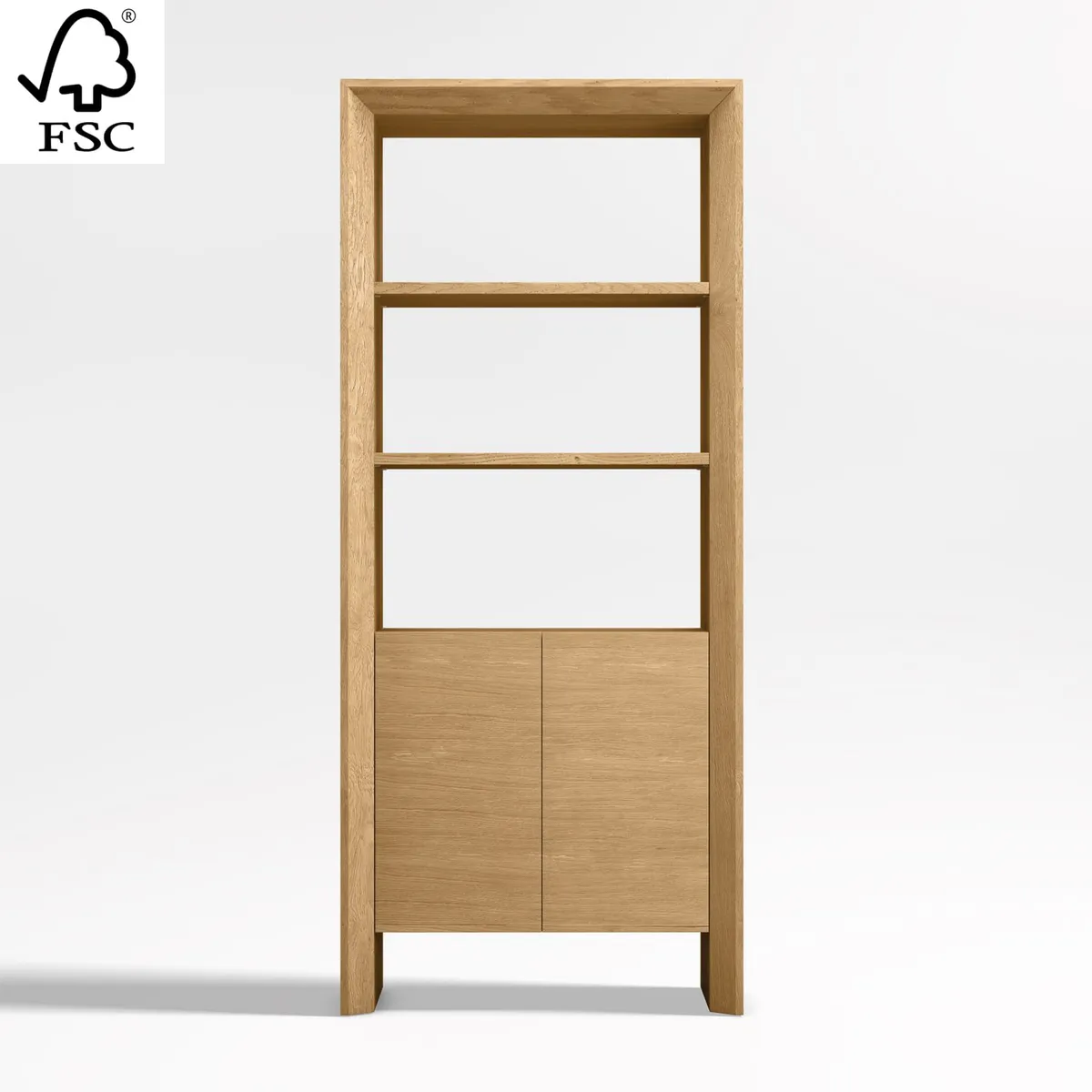 CRATE & BARREL - Librero Baja Natural