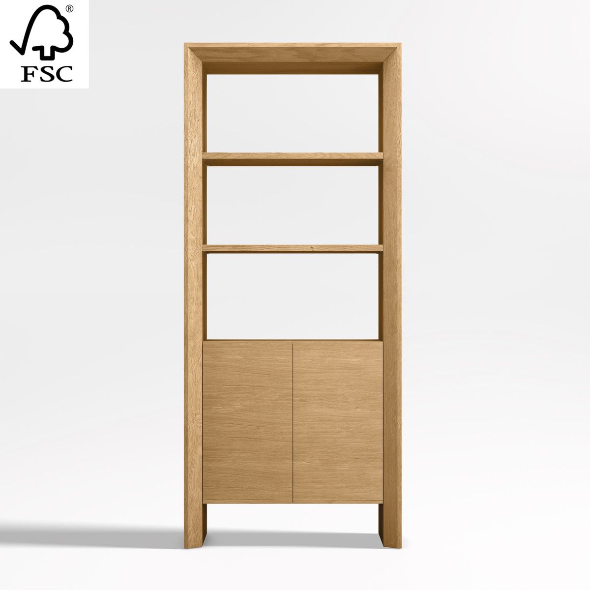 CRATE & BARREL - Librero Baja Natural