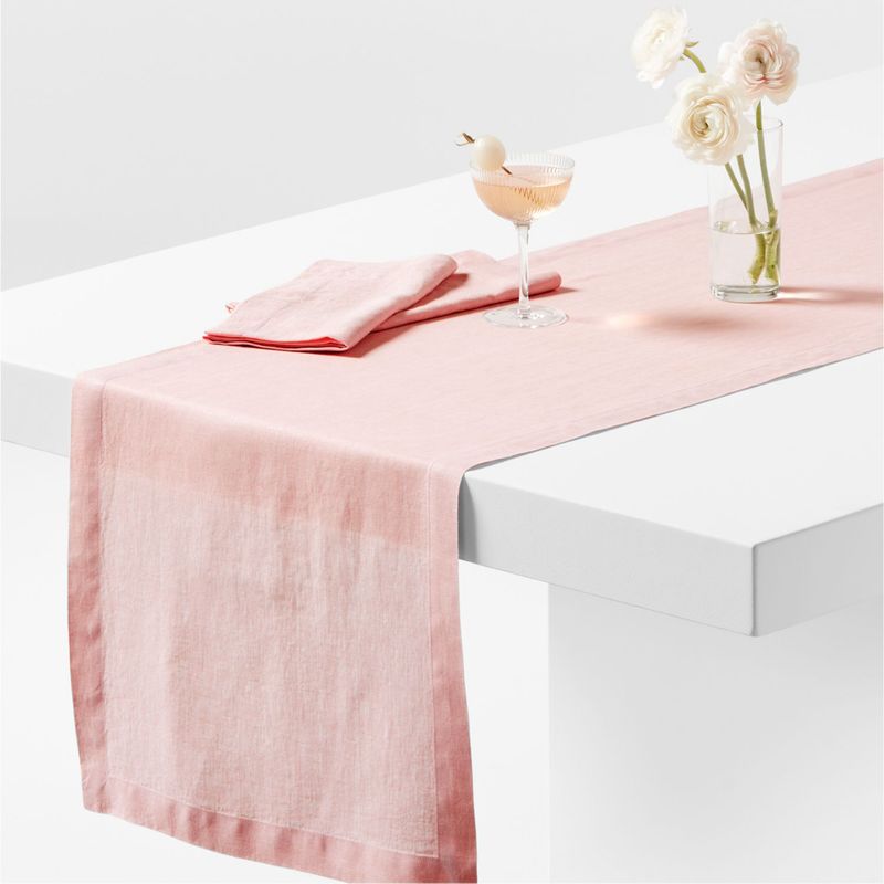 CRATE & BARREL - Camino de Mesa Marin de Lino 305cm