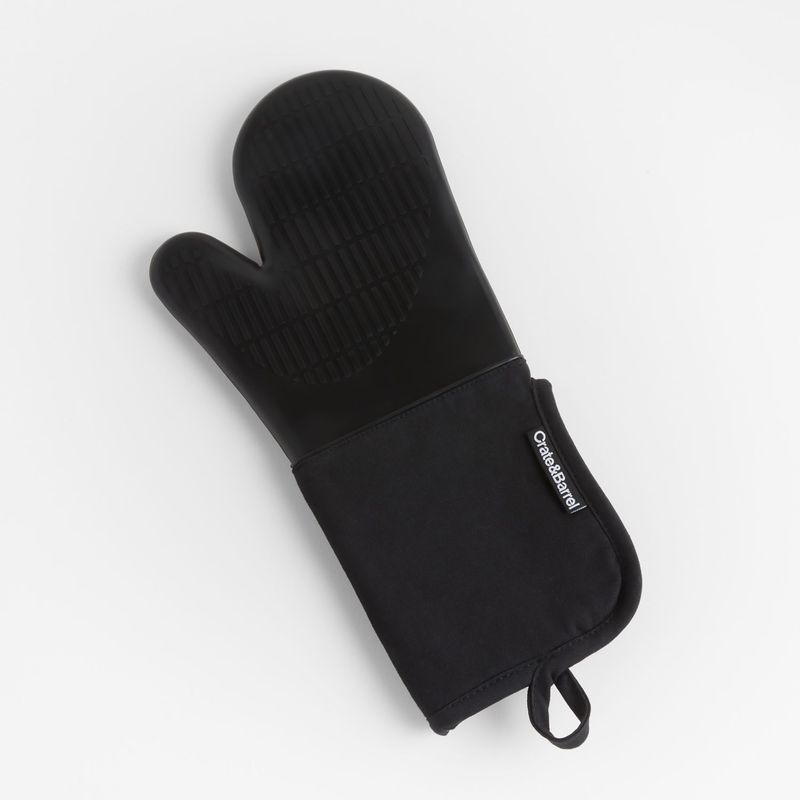 CRATE & BARREL - Guante de Cocina de Silicón Negro