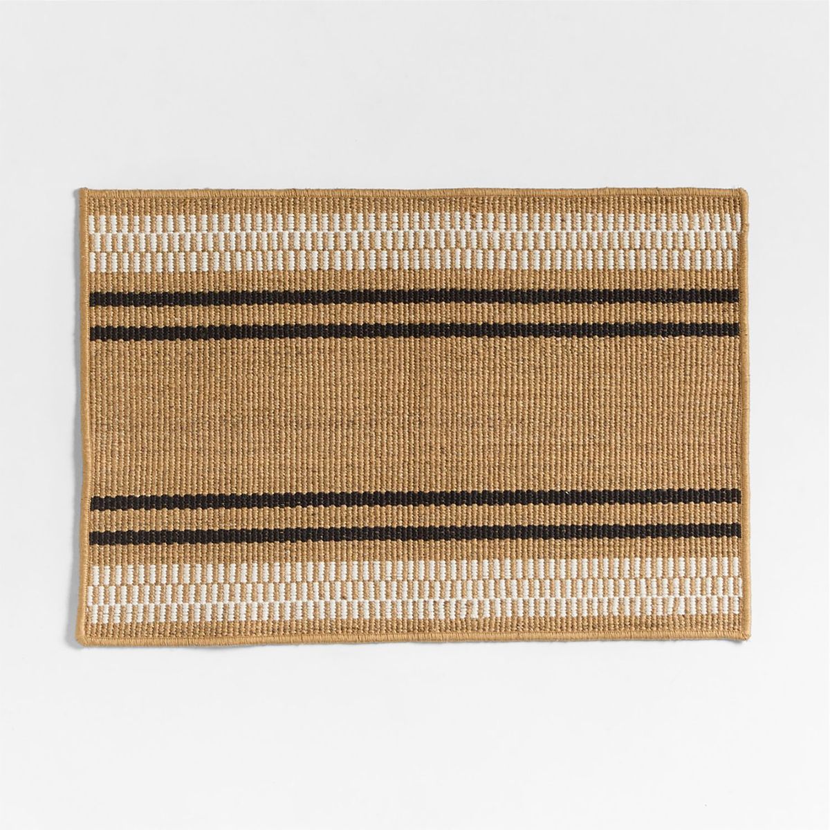 CRATE & BARREL - Felpudo Tejido Moderno 61x91cm