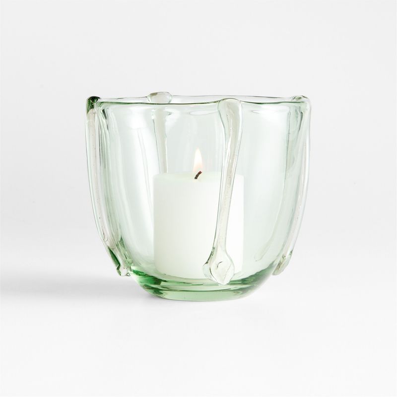 CRATE & BARREL - Candelabro Isla de Vidrio Reciclado