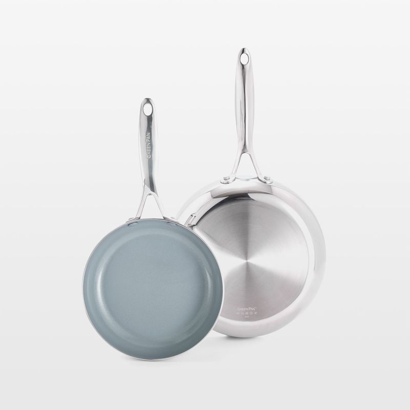 CRATE & BARREL - Set De 2 Sartenes Valencia Pro Greenpan