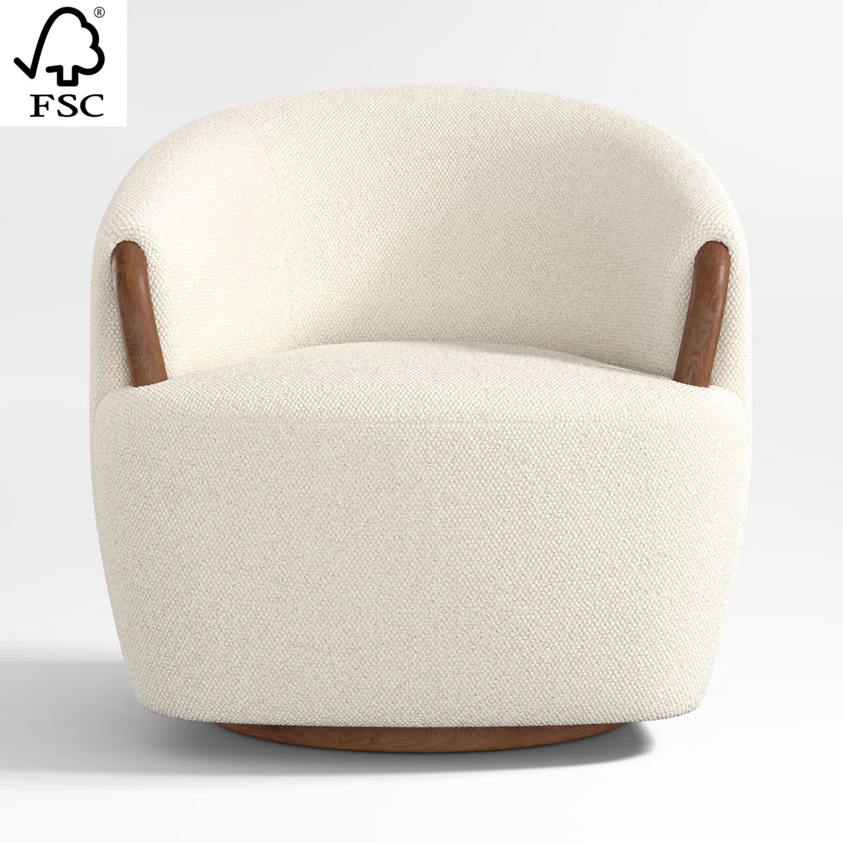 CRATE & BARREL - Silla Giratoria Rapallo 1 Cuerpo