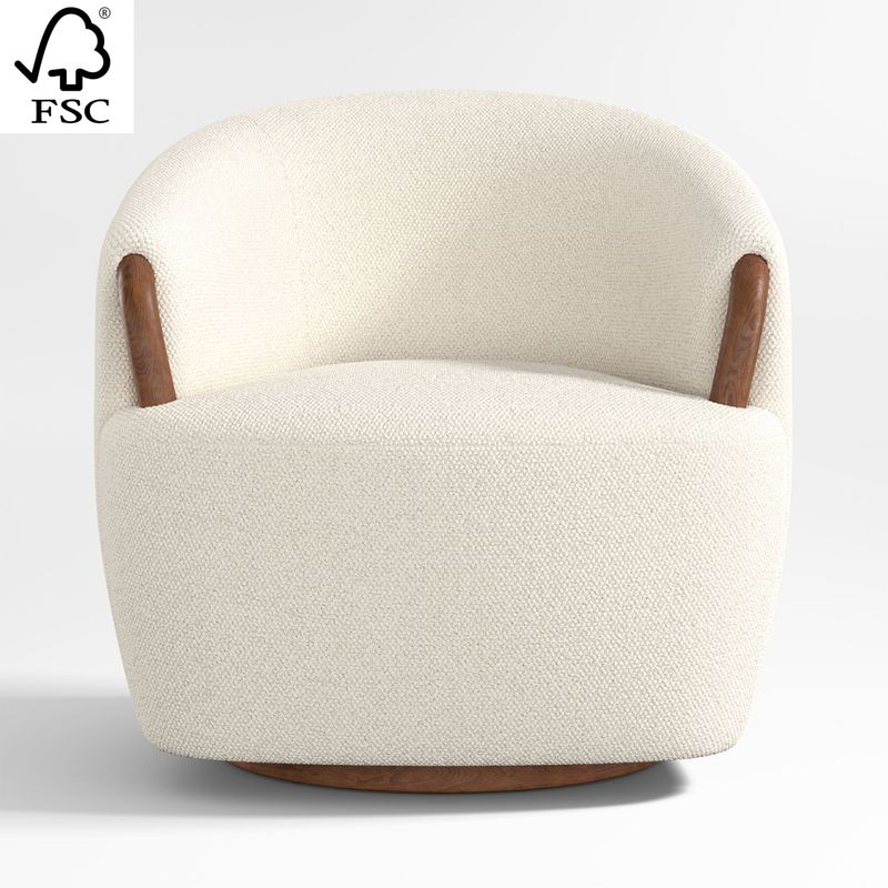 CRATE & BARREL - Silla Giratoria Rapallo 1 Cuerpo