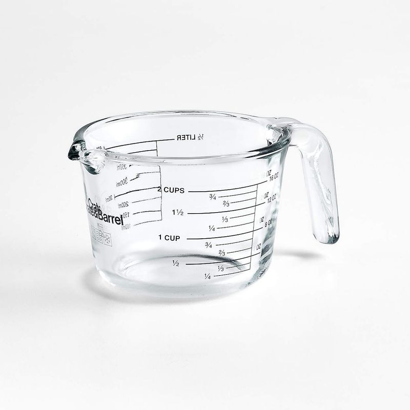 CRATE & BARREL - Taza Medidora de Vidrio