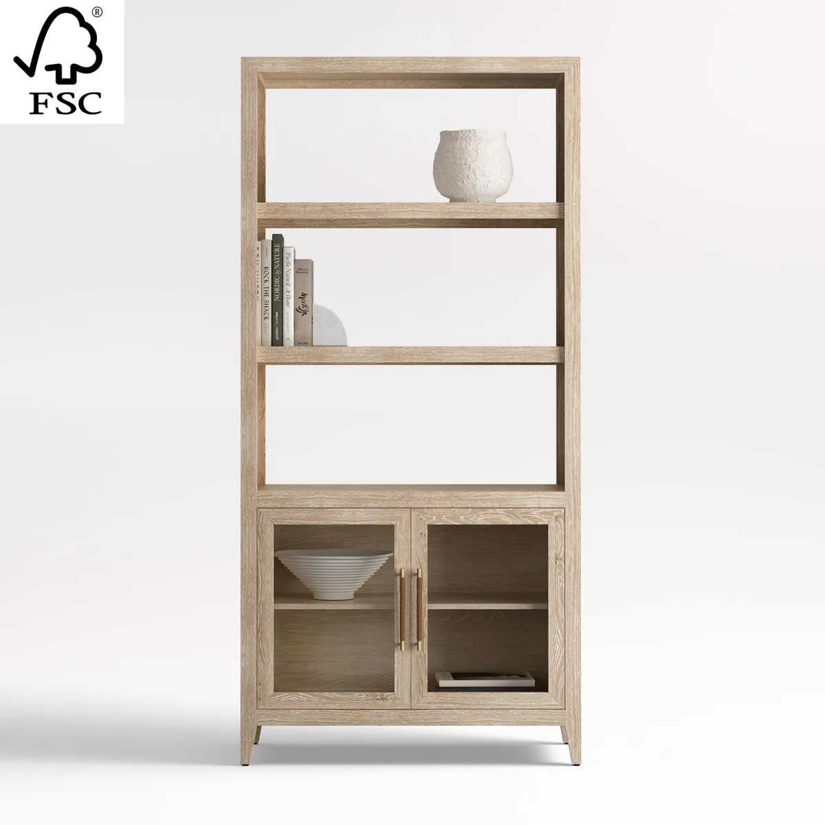 CRATE & BARREL - Estante Librero Clairemont 97cm