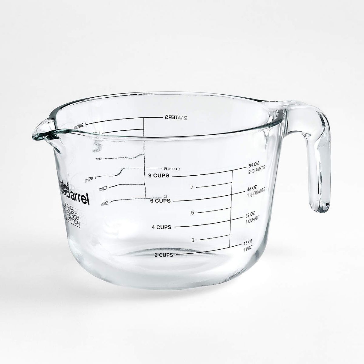 CRATE & BARREL - Taza Medidora de Vidrio