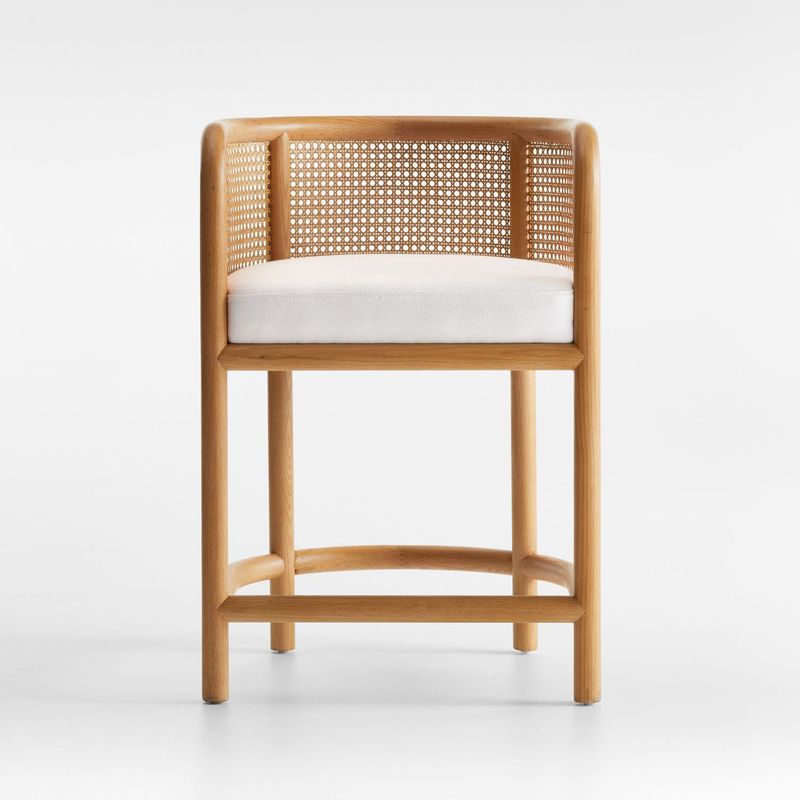 CRATE & BARREL - Silla de Bar de Terraza Fields de Madera