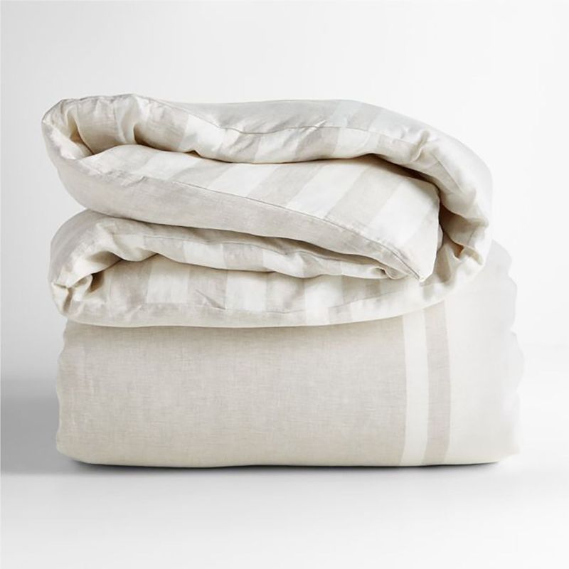 CRATE & BARREL - Funda de Duvet Reversible Jackie Natural (Full/Queen)