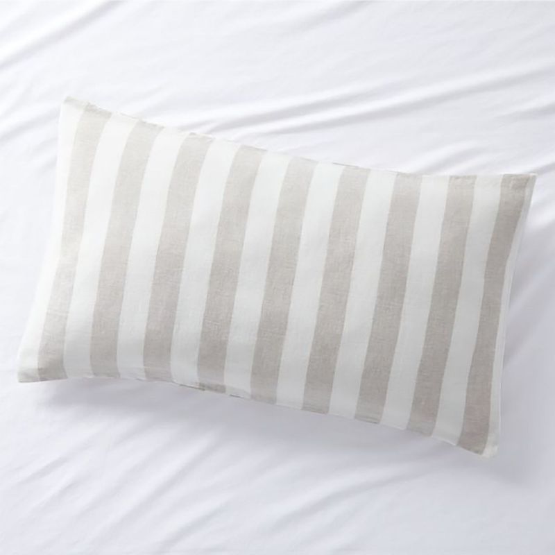 CRATE & BARREL - Funda Decorativa de Almohada Jackie Natural (King)