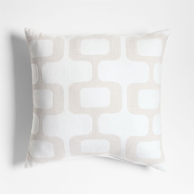 CRATE & BARREL - Cojín Sunbrella Retro Geo para Terraza 51x51cm