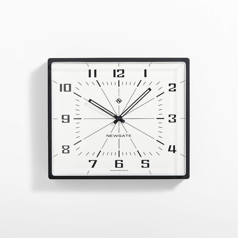CRATE & BARREL - Reloj De Pared Cuadrado De Taquilla Newgate