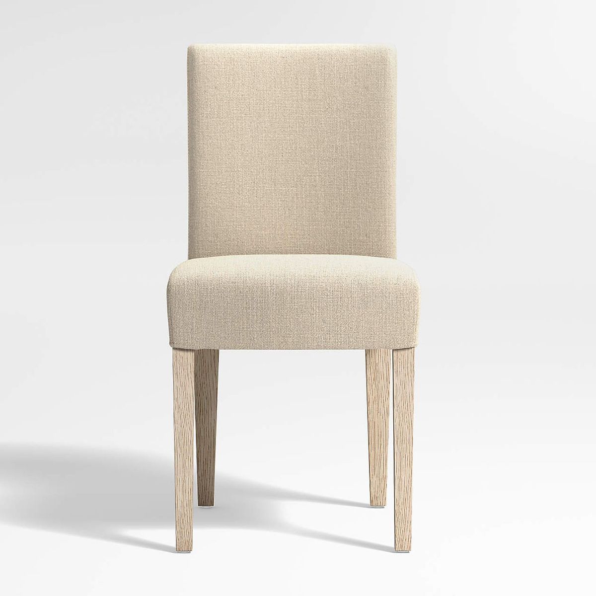 CRATE & BARREL - Silla de Comedor Lowe Taupe con Patas de Madera