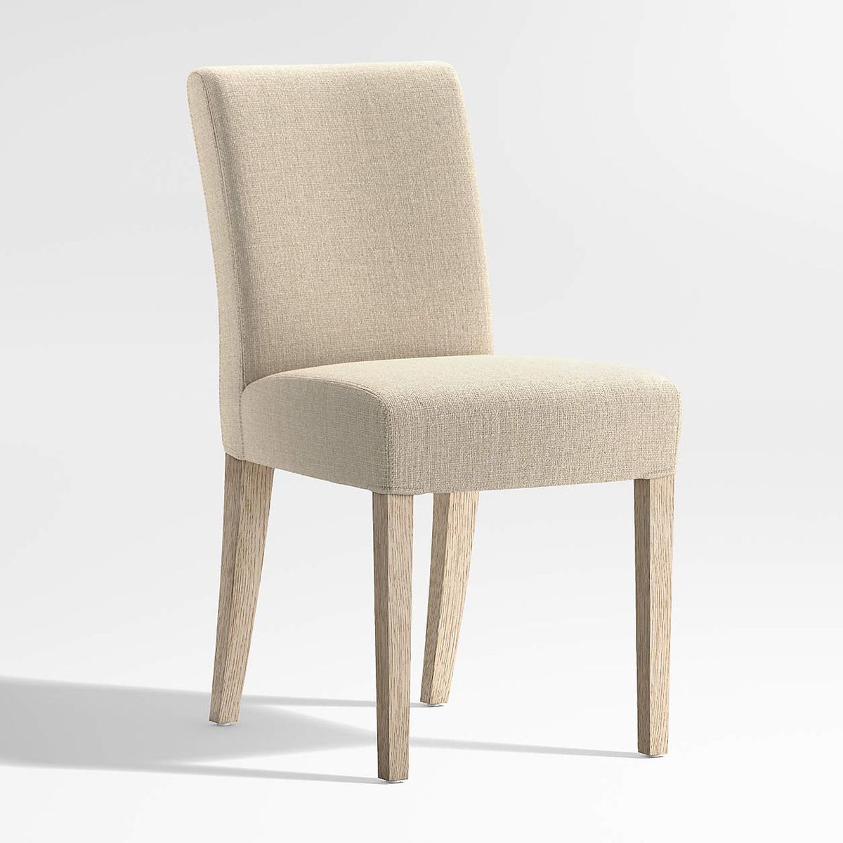 CRATE & BARREL - Silla de Comedor Lowe Taupe con Patas de Madera