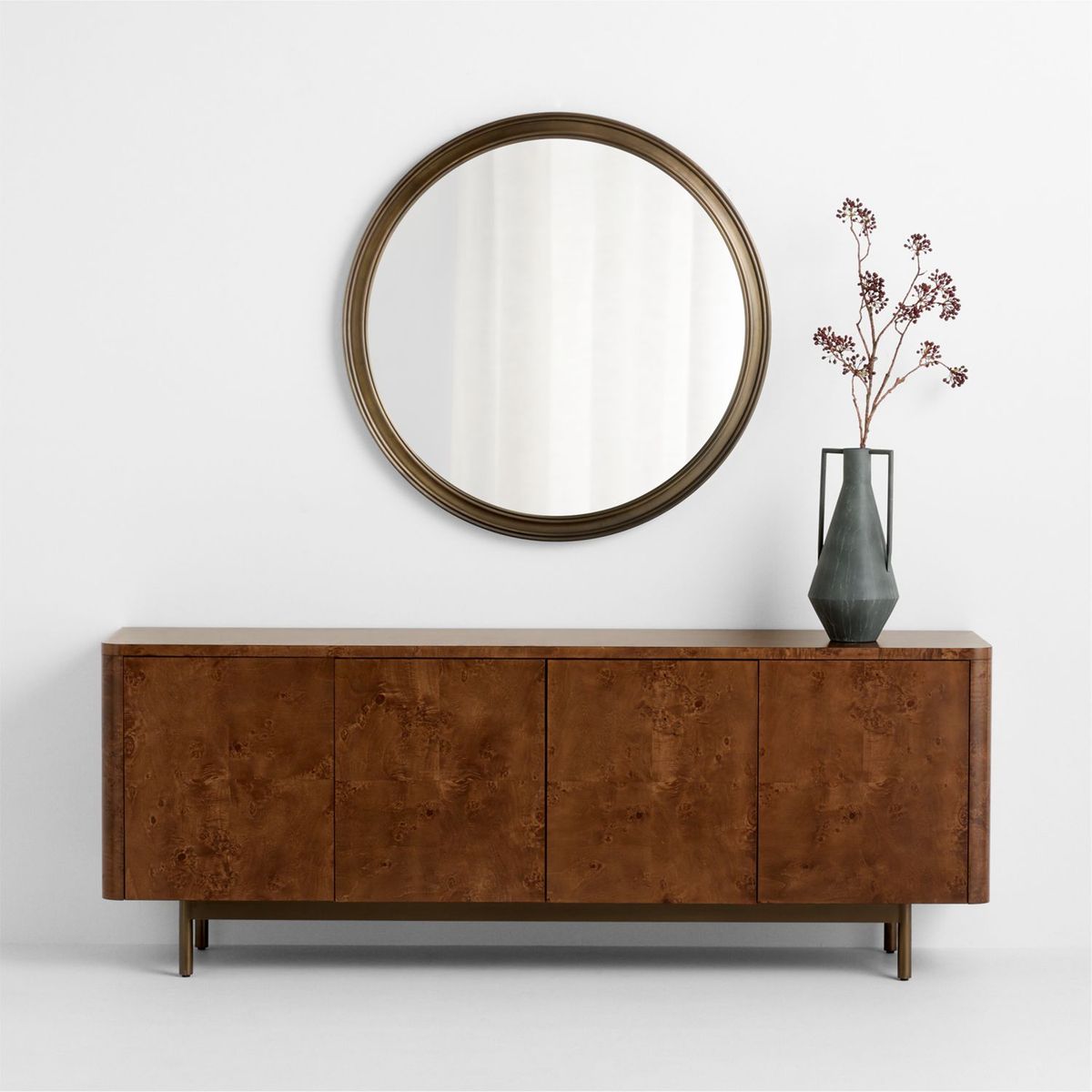 CRATE & BARREL - Espejo de Pared Brookhaven Pewter 102cm