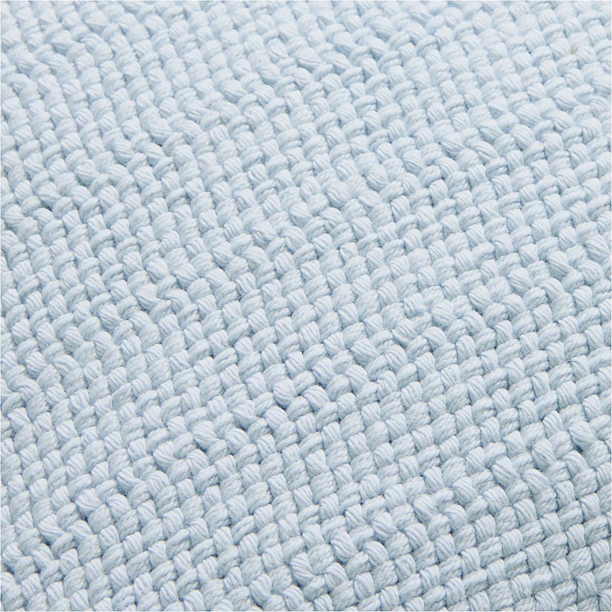 CRATE & BARREL - Funda Para Cojín De Algodón Orgánico Celeste 51x51cm