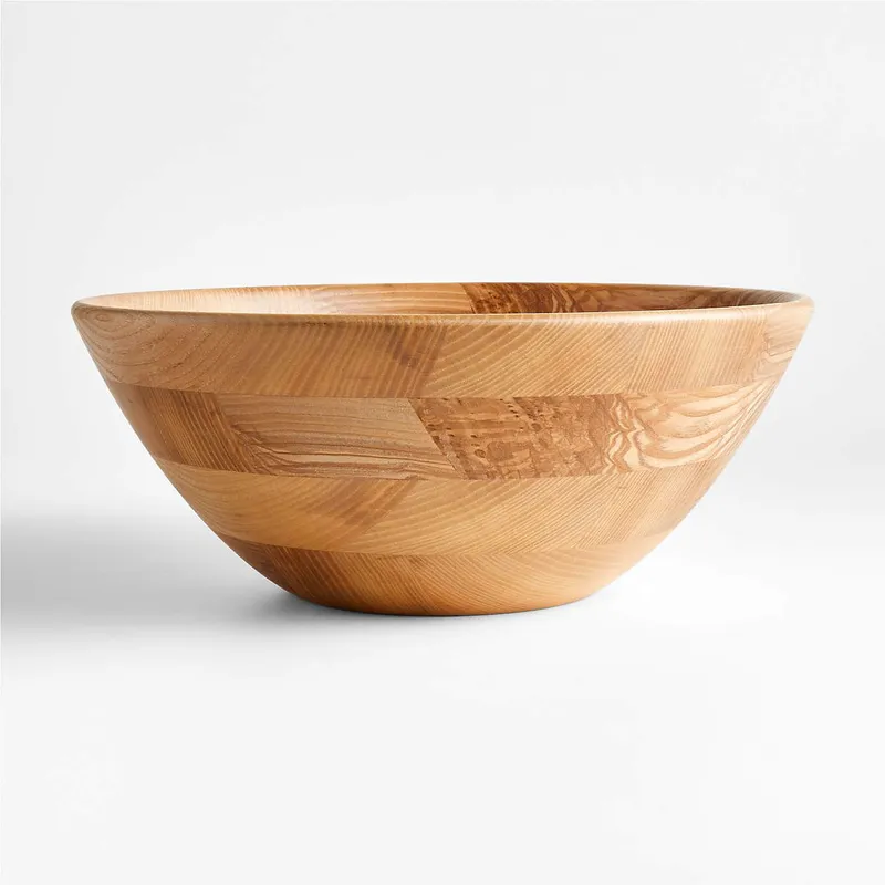 CRATE & BARREL - Bowl De Servir De Madera De Fresno Carson