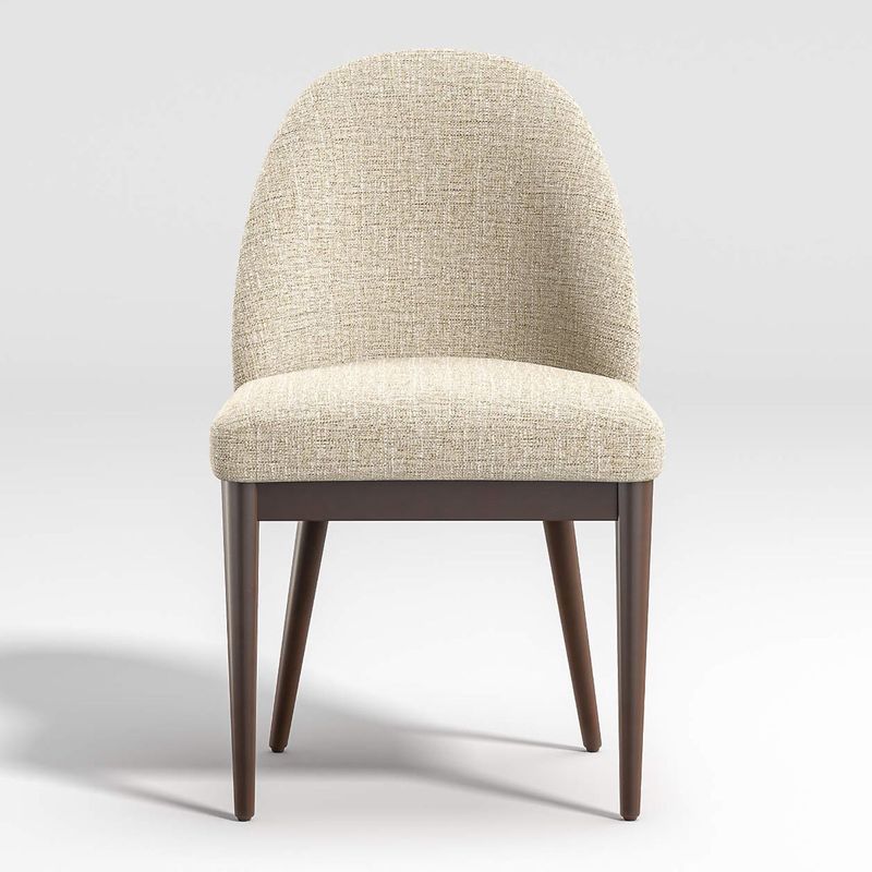 CRATE & BARREL - Silla de Comedor Ana Ivory con Patas de Madera