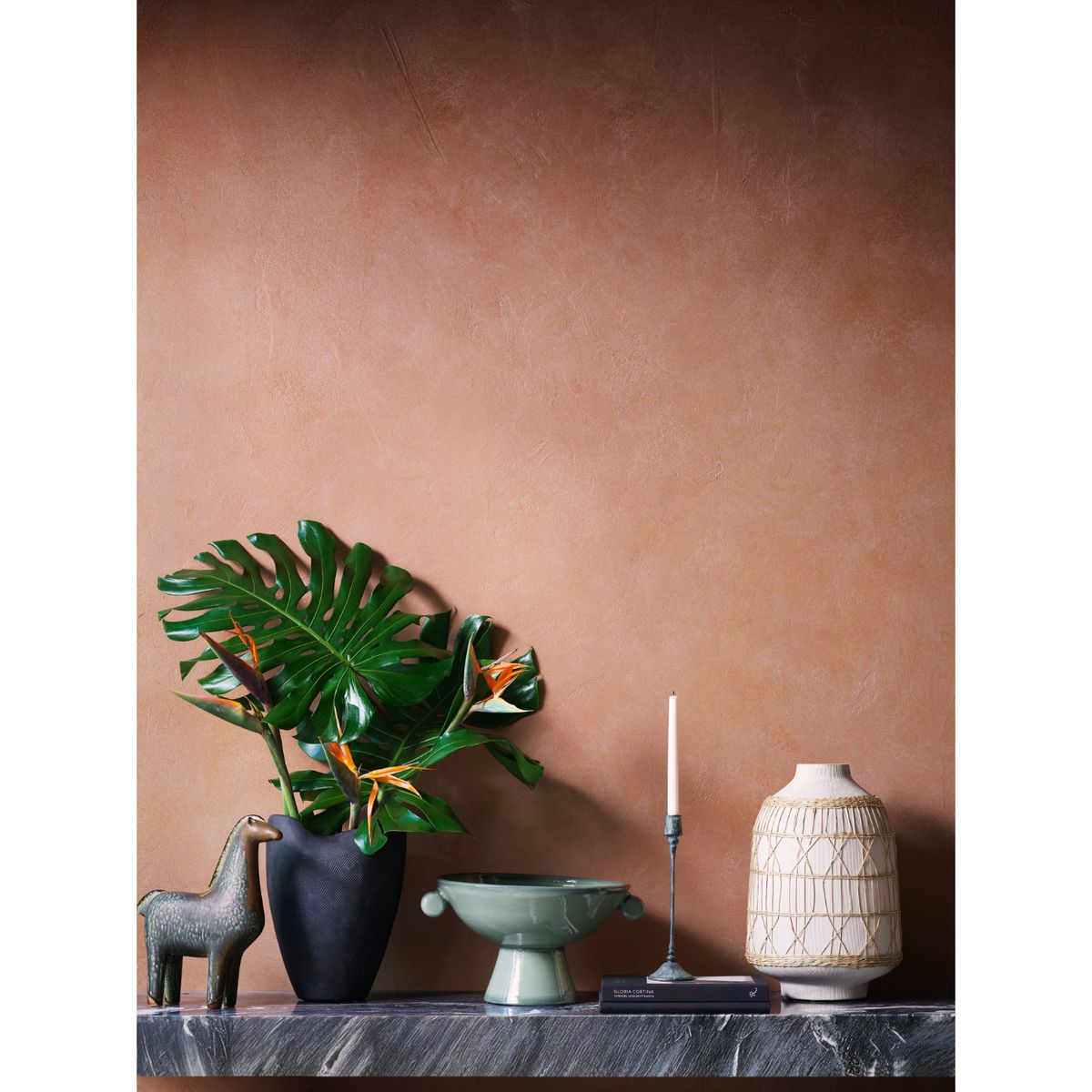 CRATE & BARREL - Porta Vela Luce 14x48cm